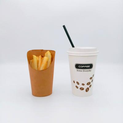 Disposable fries chips paper cup