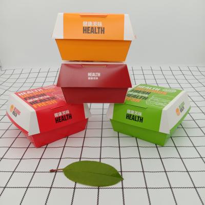 Disposable hamburger paper box